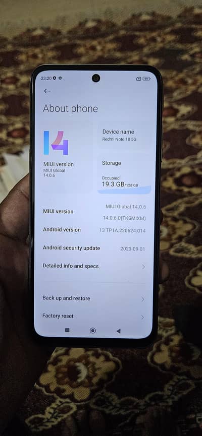 Redmi note 10 5g 6/128 GB with box