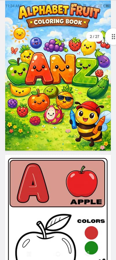 Kids Learning PDF Book – Alphabets & Tracing (Digital PDF