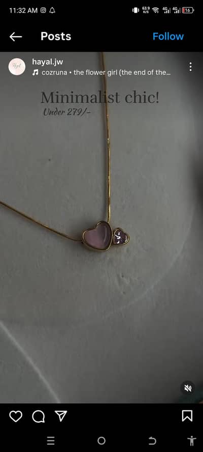 Unique necklace with steelless chain