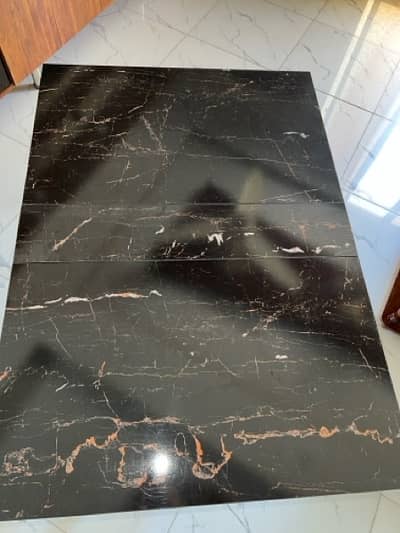 Folding Dining Table with 6 Wheels & Multipurpose