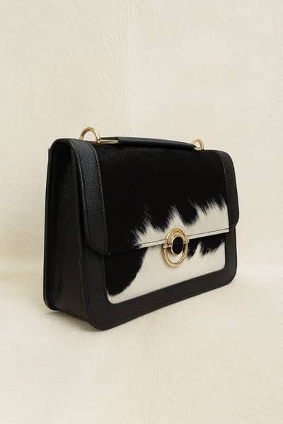 HAIR ON LEATHER HANDBAG