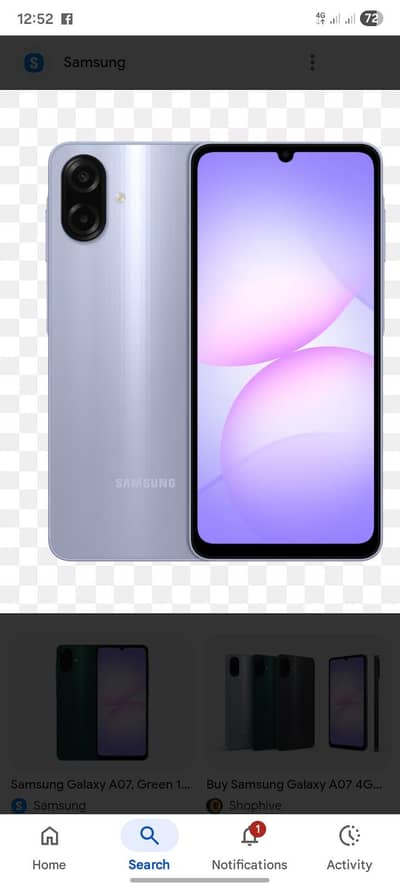 samsung galaxy A07 6/128