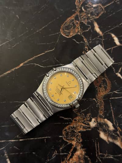 Omega Constellation Diamond Dial Mens