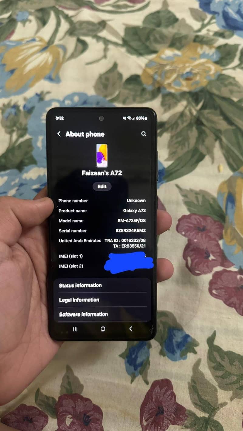 samsung galaxy a72  tra non pta 6