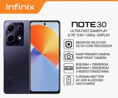 Infinix Note 30 16(8+8) 256 Pubg 60fps