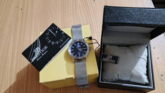 Prestige Silver water resistant watch