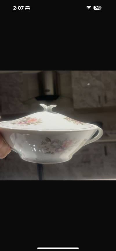 Orignal marble dinning set 5 psc and large wine glass