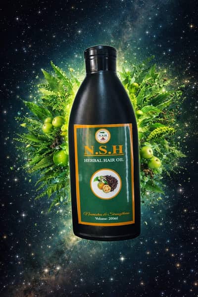 N. S. H Herbal Hair Oil – Hair Fall Control &Hair Regrowth 100% Herbal