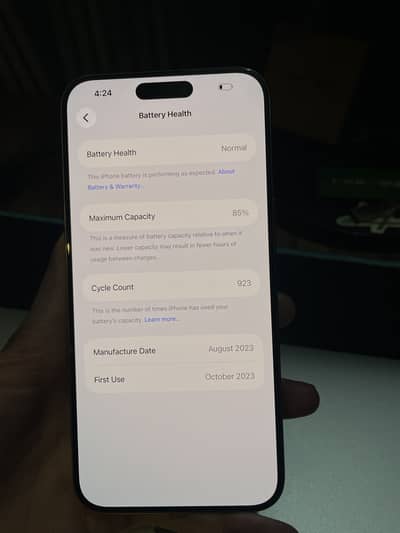 iPhone 15 pro max | LLA factory Unlock | NON PTA | 256 GB | 85% BH