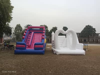 trampoline and jumping castle