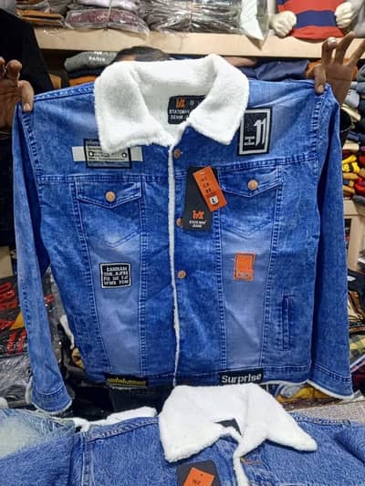 Man's Denim Printed Jacket , WhatsApp 03145156658