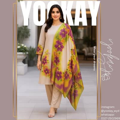 handpainted 3pcs suit