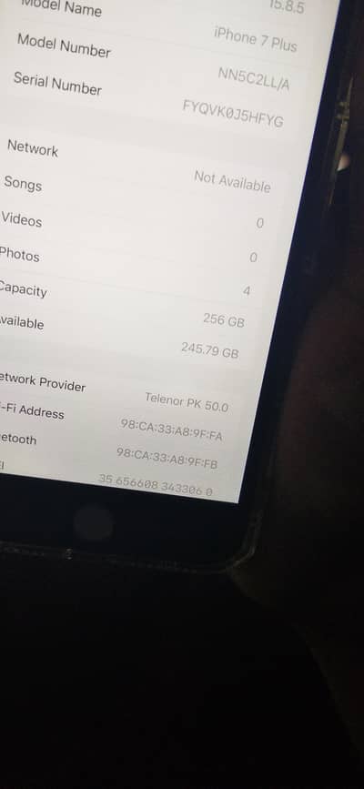 iphone 7 plus PTA approved ha 256gb Wala ha