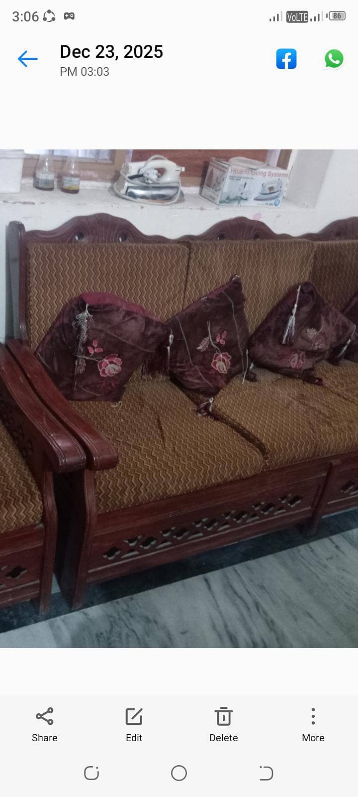 wood sofa set 0