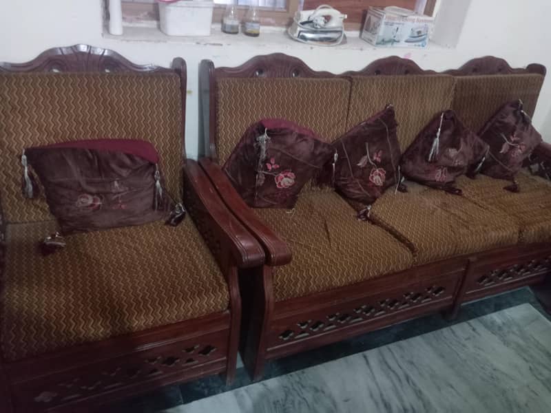 wood sofa set 1