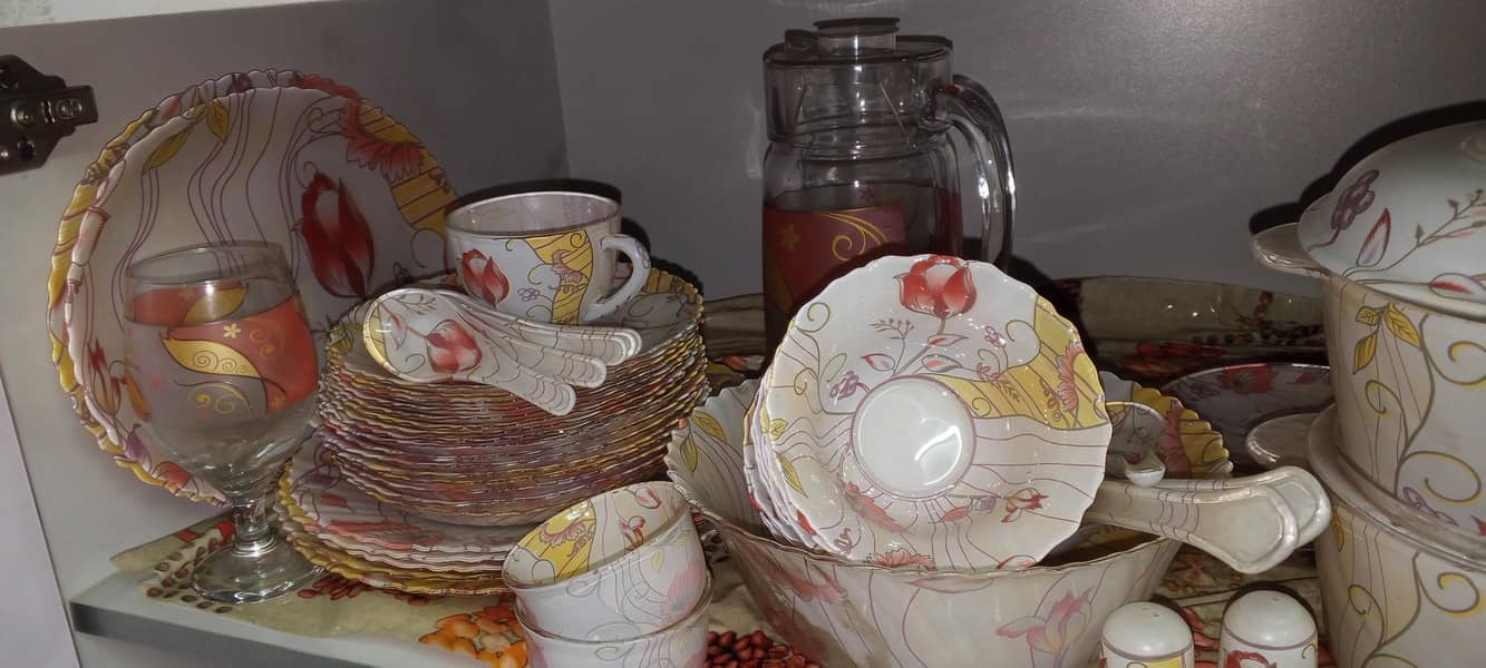 dinner set, cake set and bowels 3