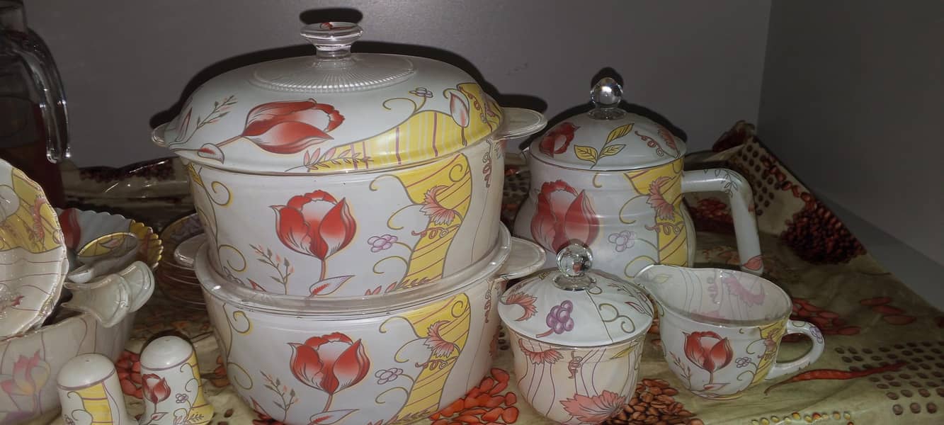 dinner set, cake set and bowels 4