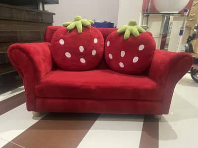 Adorable Strawberry Kids Sofa – Excellent Condition 