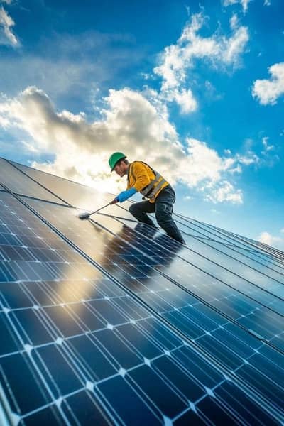 Solar panel washing & cleaning