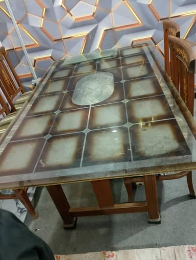 Dining Table with 6 Chairs For Sale