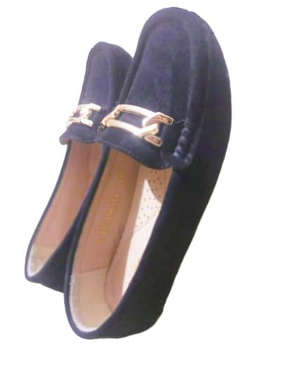 Brand New Black Suede Loafers | Gold Chain | Size 37