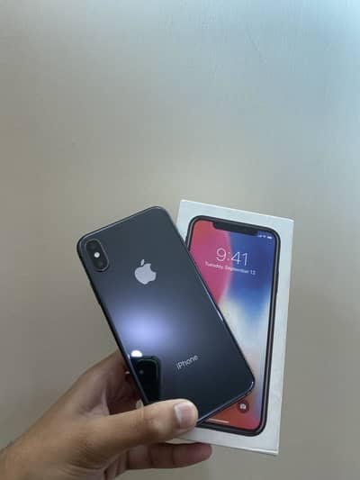 iPhone X 256gb Pta approved with box