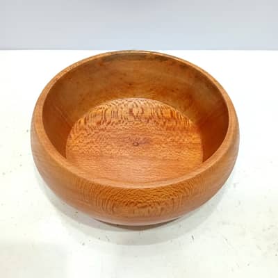 Vintage Hand-Carved Wooden Serving Bowl made from Beautiful Lacewood