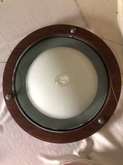 Wood/ glass  8 +3 wall lights, 3  frame lights / ceiling chandelier