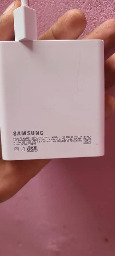Samsung 100w super fast charger original charger with cable