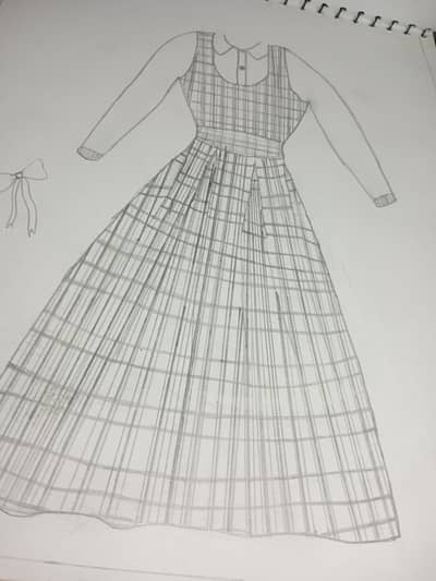 formal dress sketch