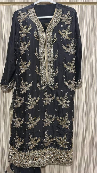 black color formal dress kam wala dress