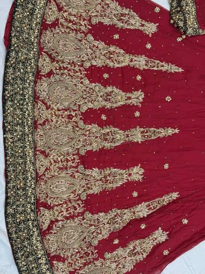 Premium Red Bridal Lehenga – Dabka Work | Mint Condition | Used Once