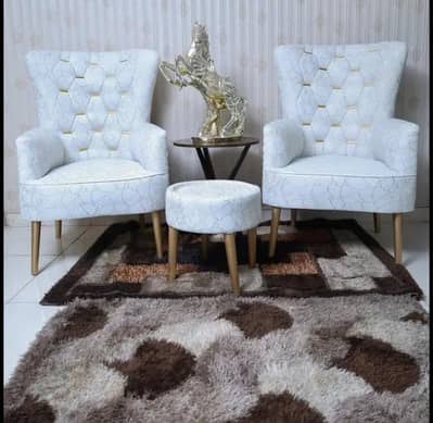 Premium Living Room Set | 2 Accent Chairs + Coffee Table.