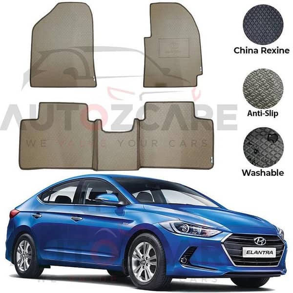 Hyundai Elantra China Rexine Floor Mat 3PCS - Model 2017-2023