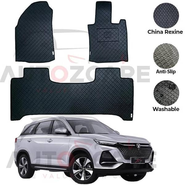 Changan Oshan X7 (5 seater) China Rexine Floor Mat 3PCS - Model 2022-2025