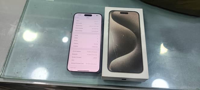Iphone 15pro Max 256Gb with Box PTA Dual Physical