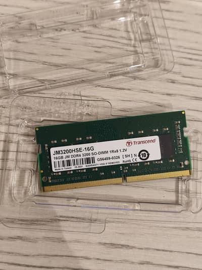Transcend 16GB DDR4 Laptop Ram SoDimm Non ECC PC4-25600 3200MHz