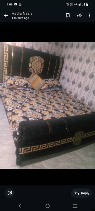 bed with mattress. sofa set. dewan