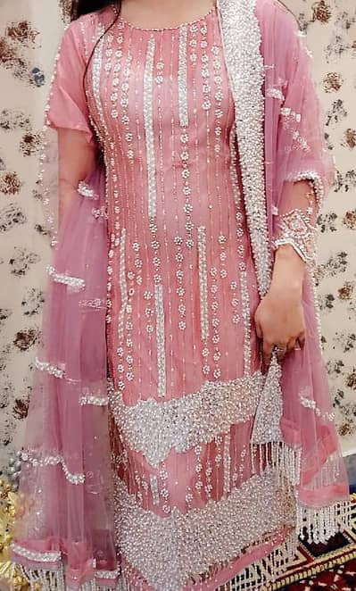 Shirt dupata Capri full embroidered with cutdana