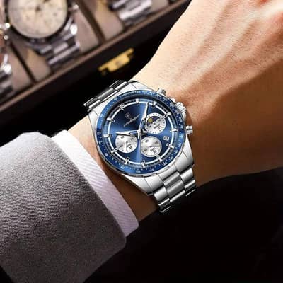 Poedagar Chronograph Wrist Watch