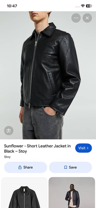 PURE LEATHER JACKET BLACK