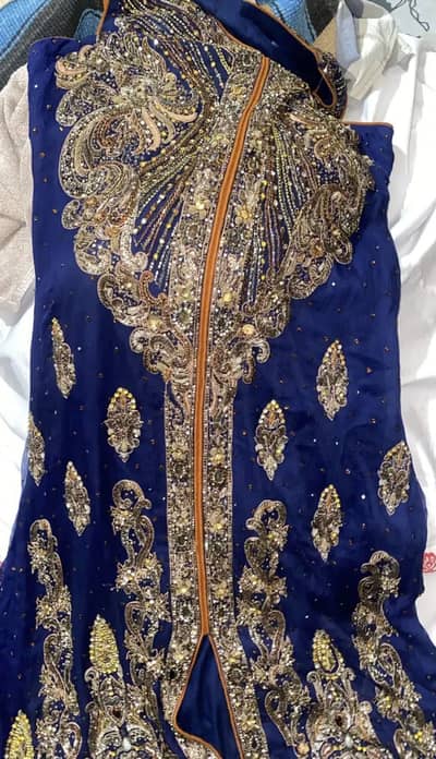 Heavy Stone Work Fully hand made embellished long maxi 2 piece