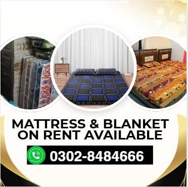 Mattress For Rent / Sleeping Mattress & Blanket Rental for event/gues