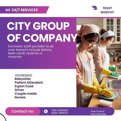 Housemaid, Nanny, Cook, Driver, Attendant etc.