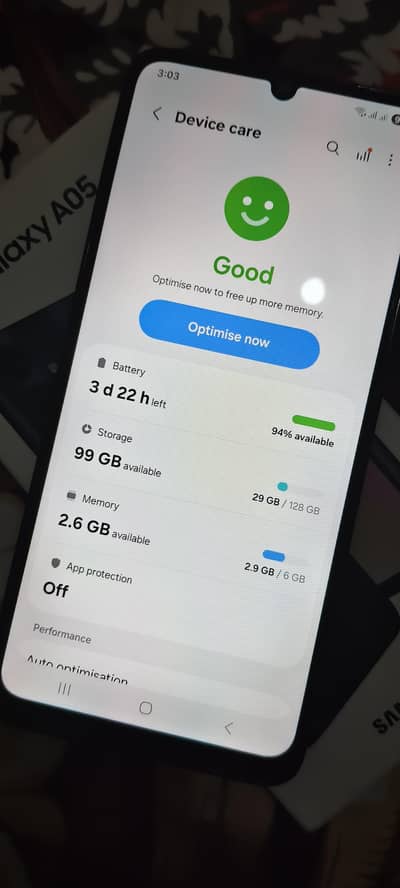 smsung a05 complete box for sale