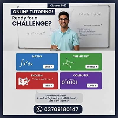 Online Tuition for class 6 to 12 , Sindh board