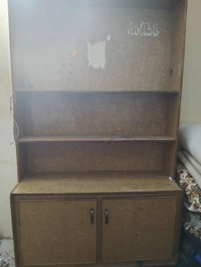 Wooden Storage Cabinet / Bookshelf with Cupboard