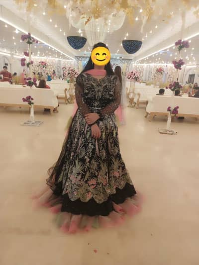 Black heavy flared Maxi