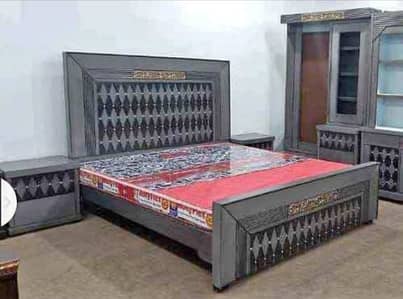 Double bed / bed set / wooden bed / bed / Furniture / king size bed