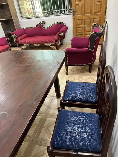 Antique Pure Wood Table 8 Seater